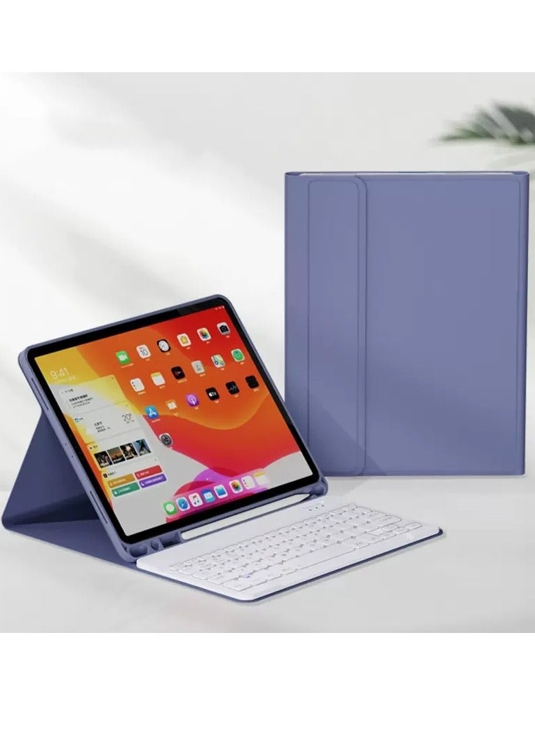 مناسب لجهاز iPad الجيل العاشر (2022) مقاس 10.9 بوصة، حامل قلم لوحة مفاتيح بلوتوث لاسلكي قابل للفصل، غطاء ذكي من الجلد النحيف - Image 3